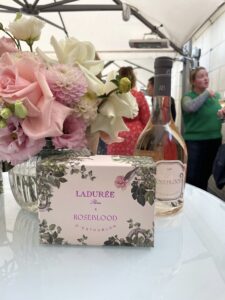 pink macaron box rosé bottle flowers luxury london pr
