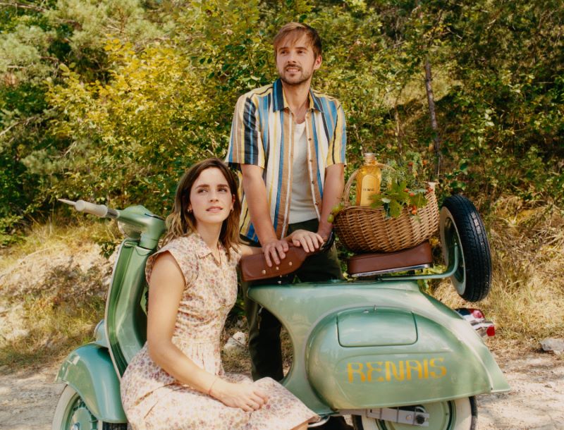 Alex and Emma Watson on a Vespa