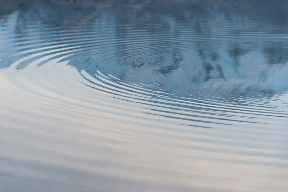 Ripple in luxurious water