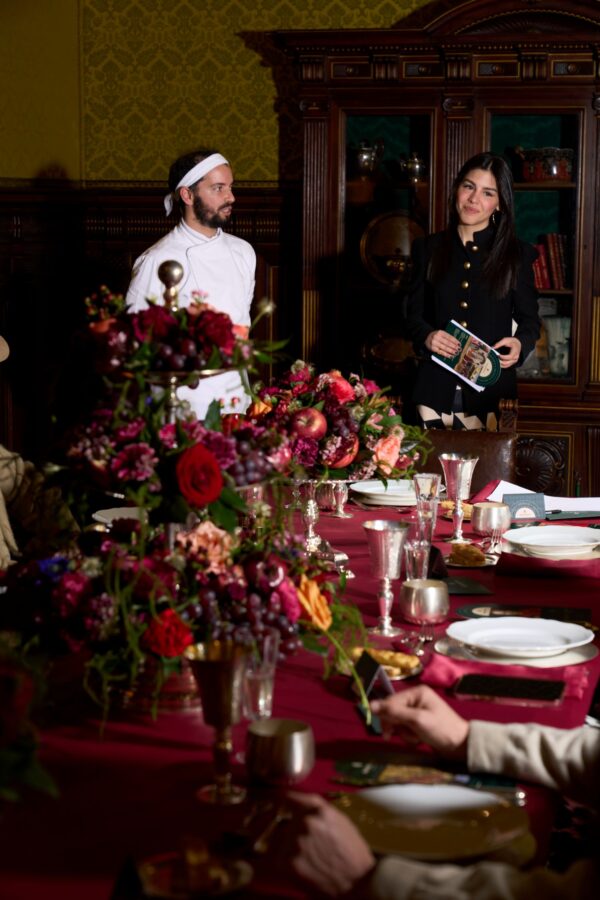 Chef and Ceyda Talking with the guests at the dining table