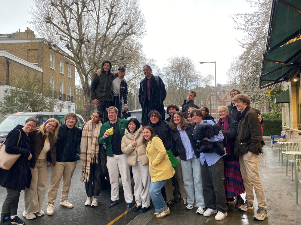 UNC students with Ollie Skinner and his defender