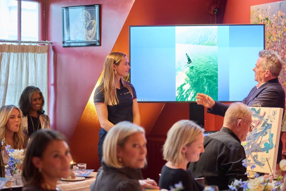 Hattie Rogers talks at La Bougie event in London
